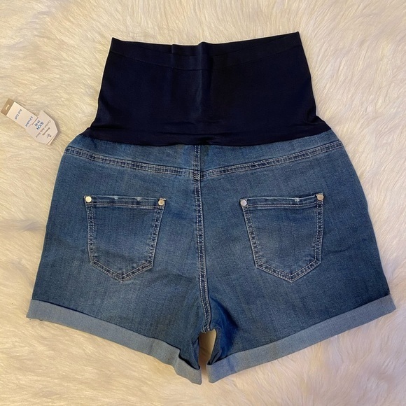 Time And Tru Size Maternity Jean Shorts Women’s Size 4-6 Pull On New - Picture 4 of 6
